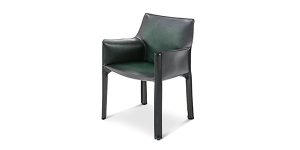 9 cassina cab mario bellini handcrafted faded effect green
