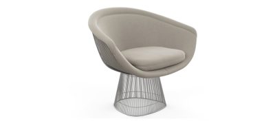 platner lounge silver